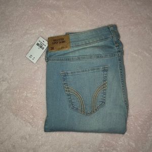brand new light wash jeans